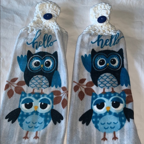 Other - Lot of 2 Crocheted Hanging Cotton Kitchen Towels